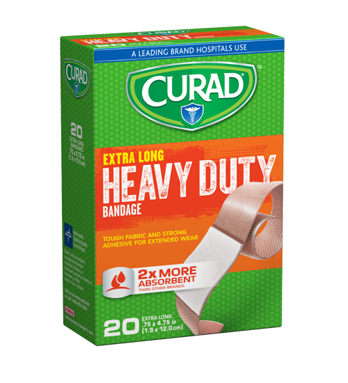 Image of Heavy Duty Extra Long Bandages 20 Count Left Angle