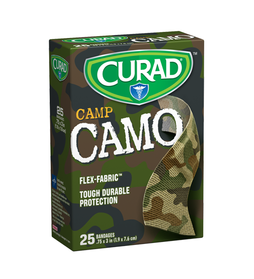 CAMO Bandages – Green 25 count Left Angle