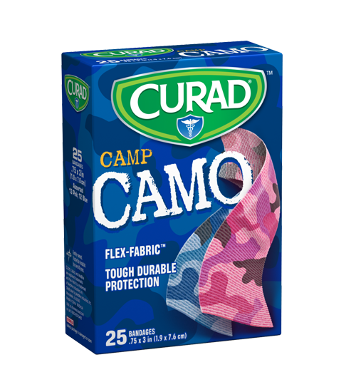 Image of CAMO Bandages – Blue 25 count Left Angle