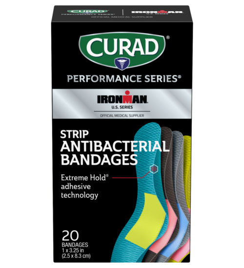 Curad Performance Series Extreme Hold Antibacterial Strip Adhesive Bandages, 20 count View 2