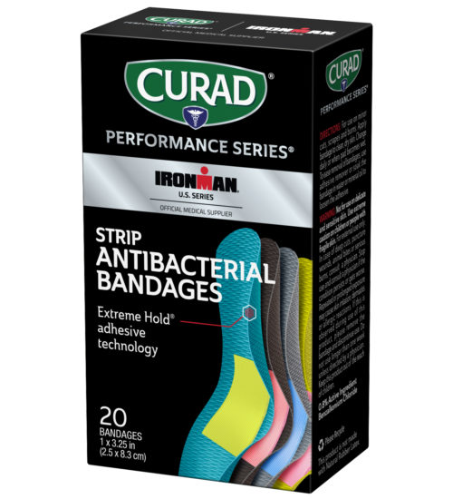 Curad Performance Series Extreme Hold Antibacterial Strip Adhesive Bandages, 20 count View 3