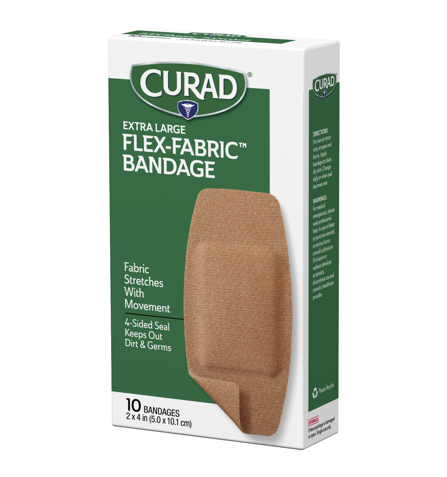 Band-Aid Brand Flexible Fabric Adhesive Bandages, Extra Large, 10 ct (Pack  of 3) 