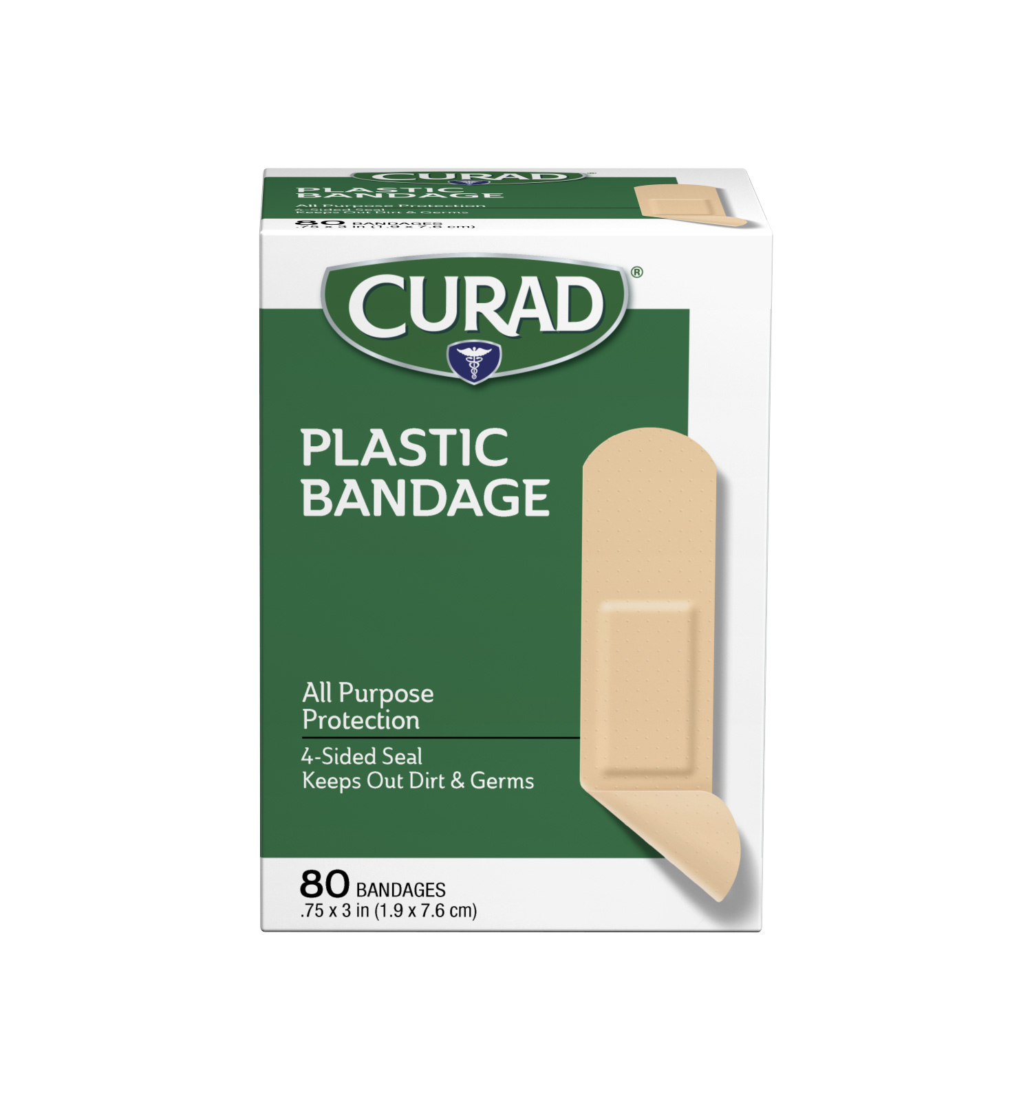 Plastic Strip Bandages, .75 x 3, 80 count