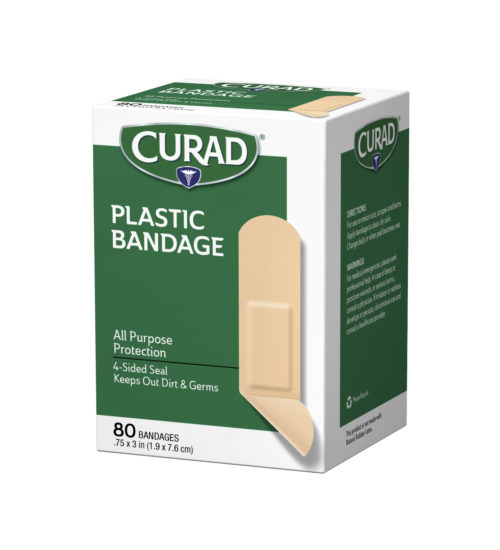 plastic bandage .75 x 3 80 ct left side