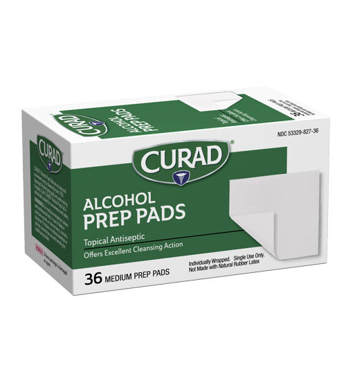Image of alcohol prep pads right side view