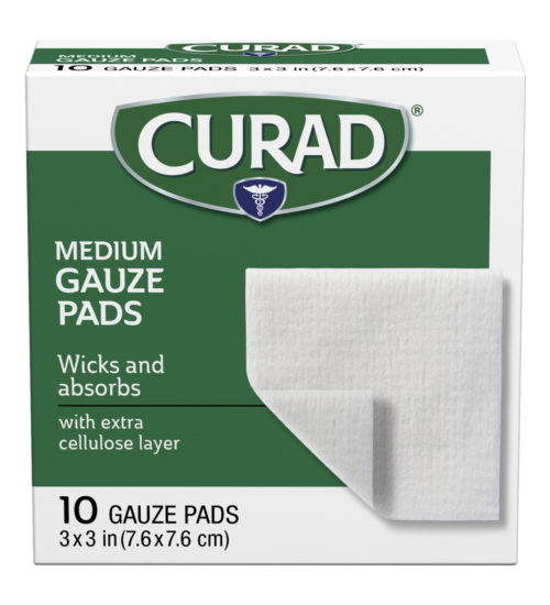 medium gauze pads, 10ct front side