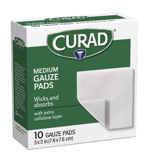 Image of medium gauze pads, 10ct right side