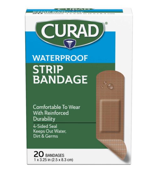 Waterproof Strip Bandages – Extra Strength 20 count front side