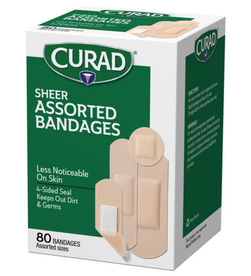 Sheer Assorted Bandages 80 ct left side