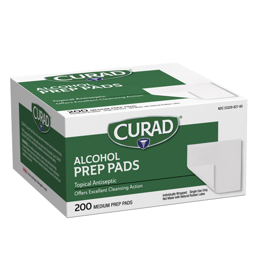 Image of alcohol prep pads 200 ct right side