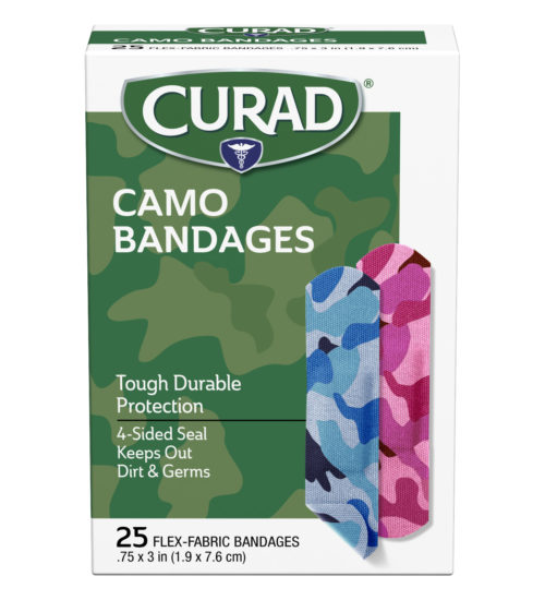 Childrens Bandage Camo Pink and Blue front side