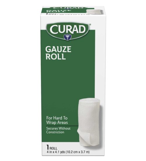Stretch Rolled Gauze,1 count front side