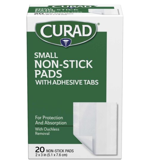 Non-Stick Pads with Adhesive Tabs 20 count front side