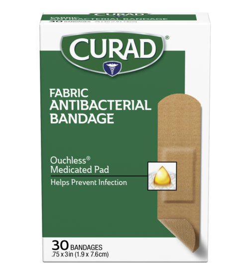 fabric antibacterial bandage, 30 ct, front side