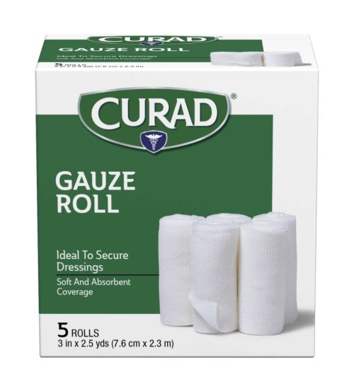 Stretch Rolled Gauze 5 count front side