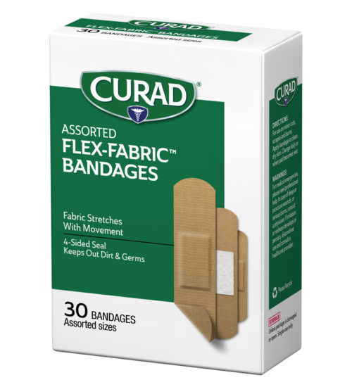 Flex Fabric bandages assorted 30 ct left side