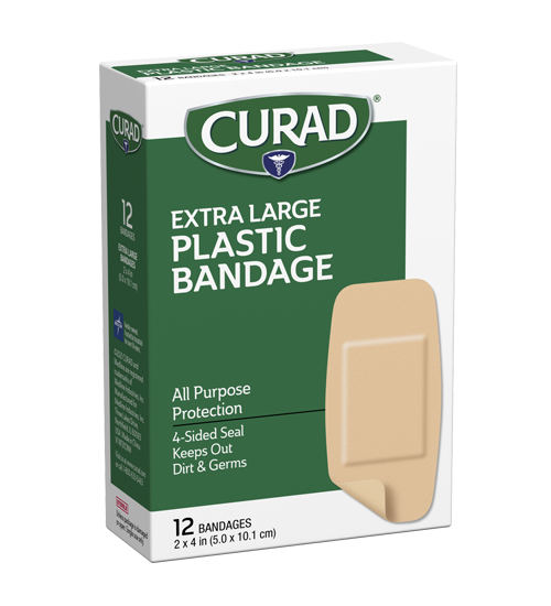 Image of extra large plastic bandage 12ct right side