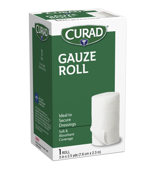 Image of Rolled Gauze, 3inch by 2.5 yds, 1 count