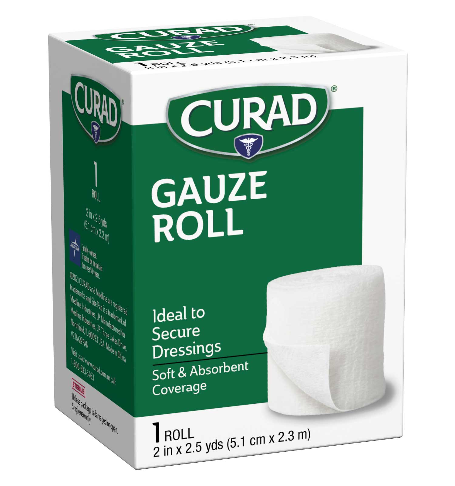 48 pk 4 x 4 Yds White Gauze Bandage Roll w Medical Tape Stretch Rolls  First Aid 