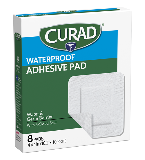 Image of Waterproof Adhesive Pad, 4inch by 4inch, 8 count