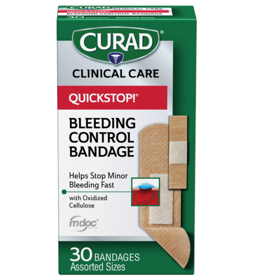 QuickStop! Bleeding Control Bandages, Assorted Sizes, 30 count front of package
