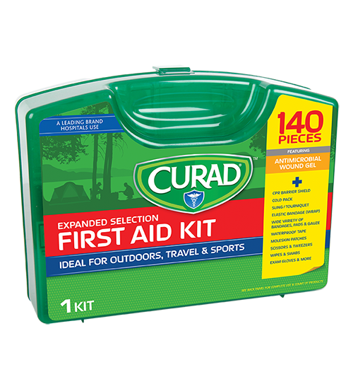 Image of Expanded Selection First Aid Kit, 140 count left of kit