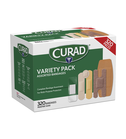 Image of variety pack assorted bandages 320 ct right side