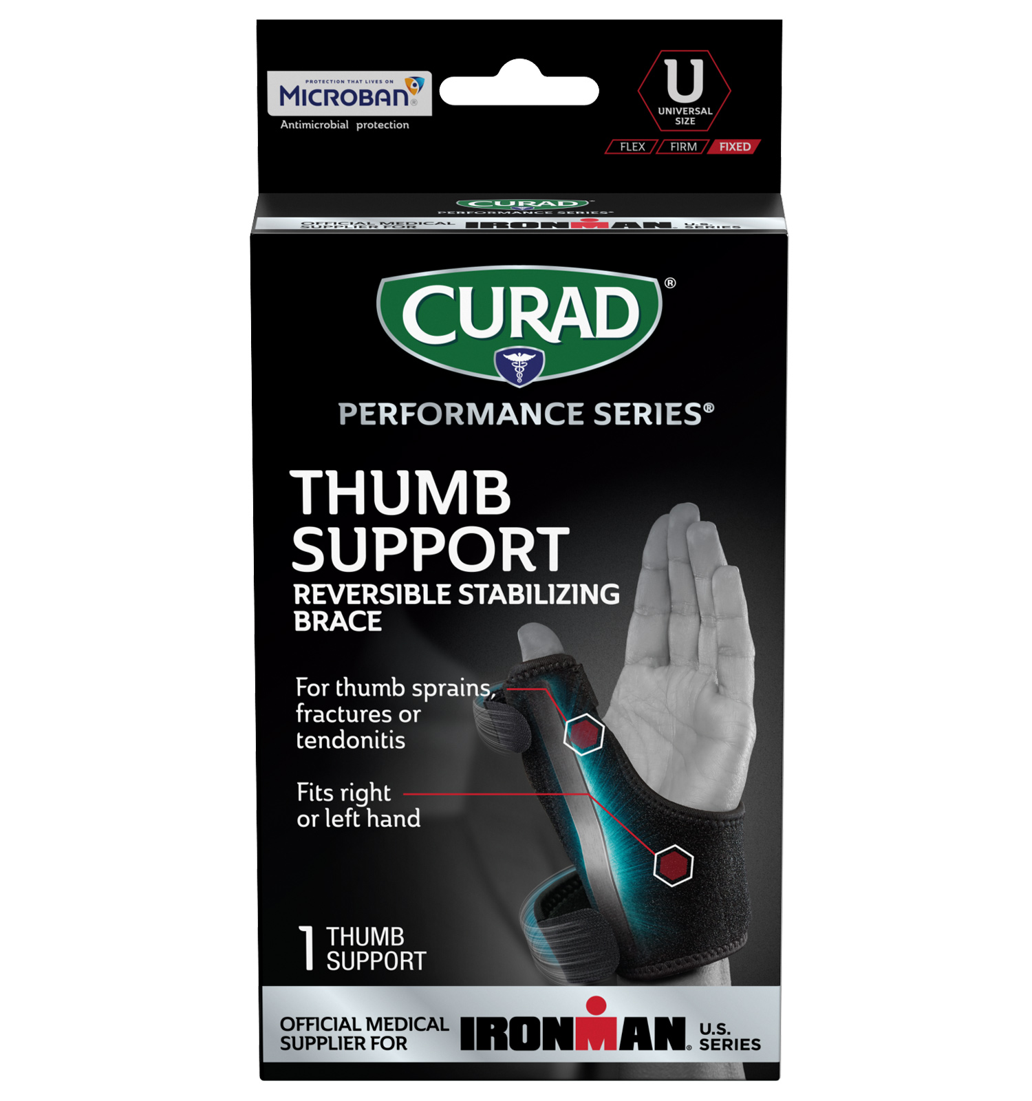 CURAD Performance Series IRONMAN Thumb Support, Reversible, Universal ...