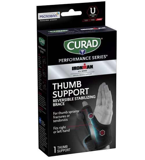Image of CURAD Performance Series IRONMAN Thumb Support, Reversible, Universal, 1 count view 1