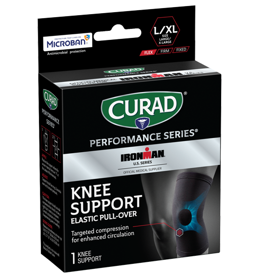Image of CURAD Performance Series IRONMAN Knee Support, Elastic, Large/X-Large, 1 count view 1