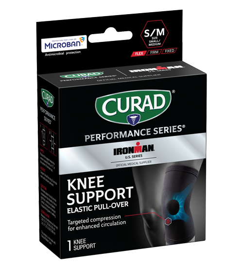 Image of CURAD Performance Series IRONMAN Knee Support, Elastic, Small/Medium, 1 count view 1