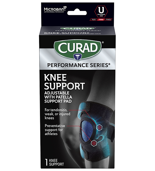 Image of CURAD Performance Series Knee Support, Adjustable, Universal, 1 count