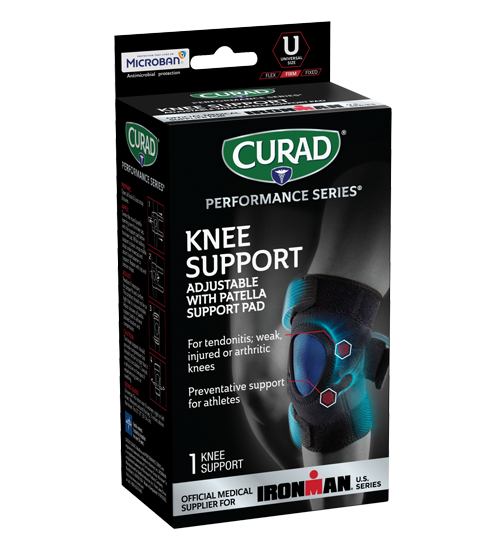 CURAD Performance Series IRONMAN Knee Support, Adjustable, Universal, 1 ...