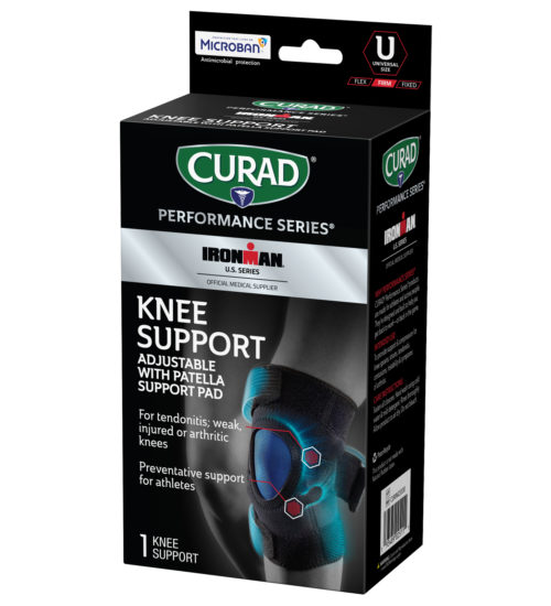 CURAD Performance Series IRONMAN Knee Support, Adjustable, Universal, 1 count view 4