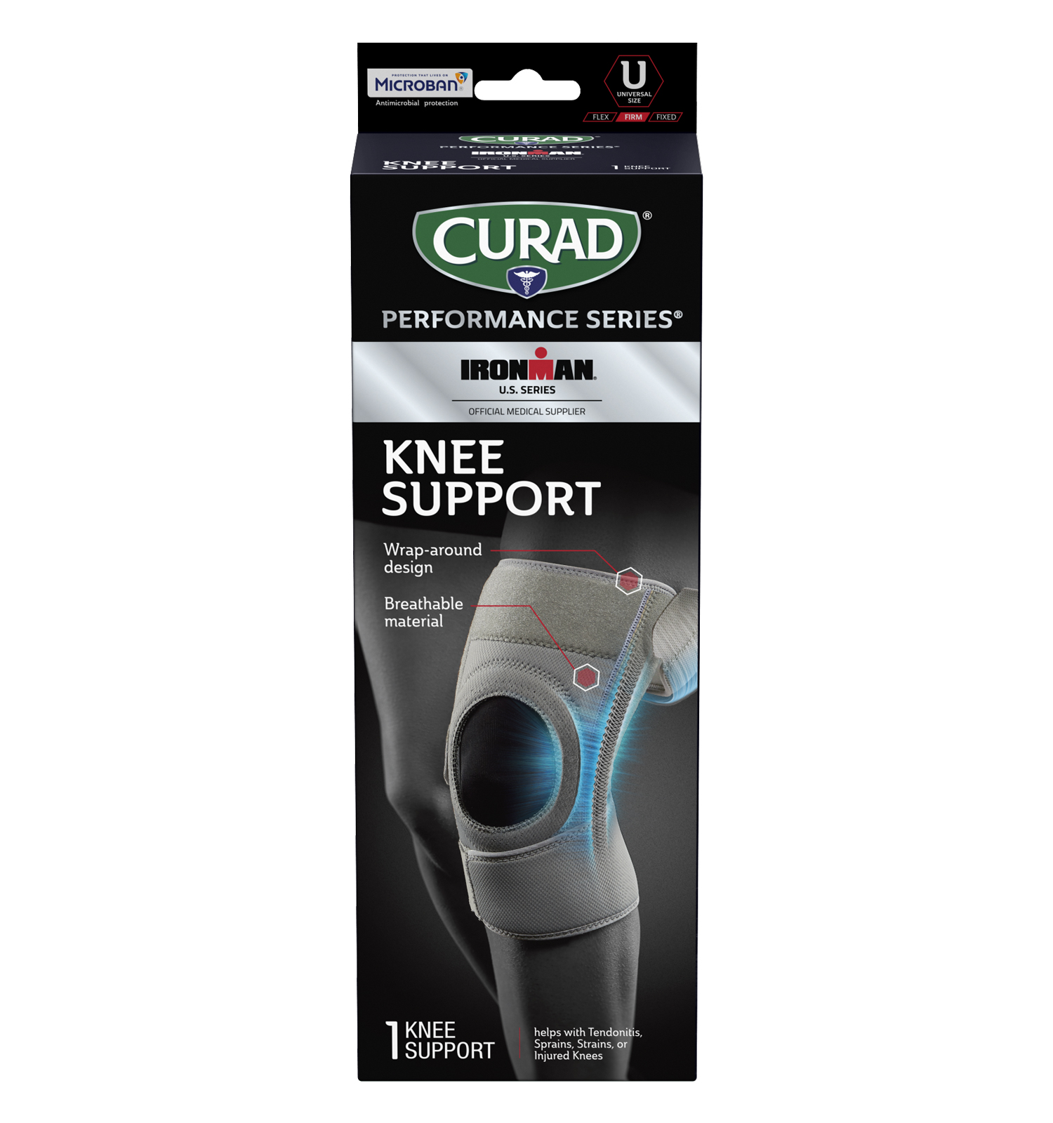 CURAD Performance Series IRONMAN Knee Support with Side