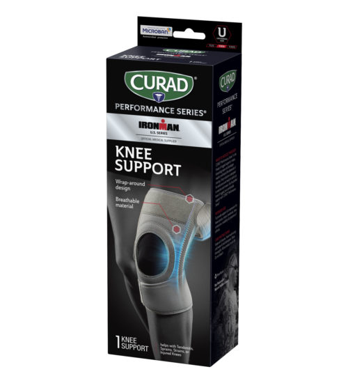 CURAD Performance Series IRONMAN Knee Support with Side Stabilizers, Adjustable, Universal, 1 count view 4