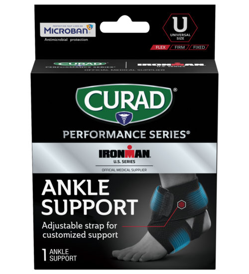 CURAD Performance Series IRONMAN Ankle Support, Wrap-Around, Universal, 1 count view 3