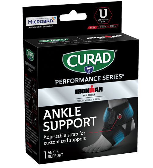 Image of CURAD Performance Series IRONMAN Ankle Support, Wrap-Around, Universal, 1 count view 1