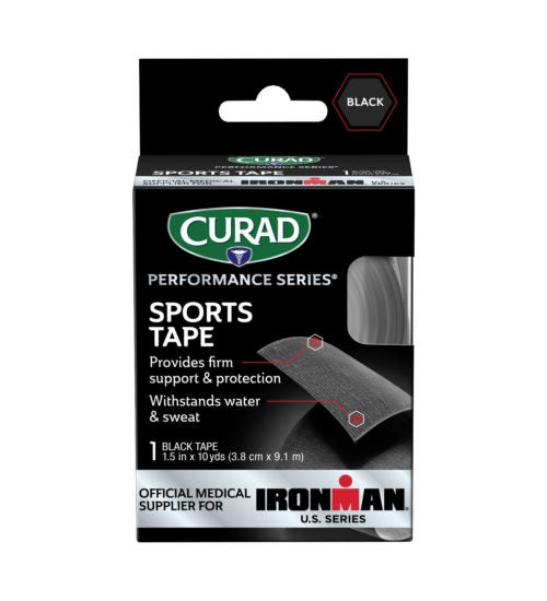 CURAD Performance Series IRONMAN Sports Tape, Black, 1.5" x 10yds 1
