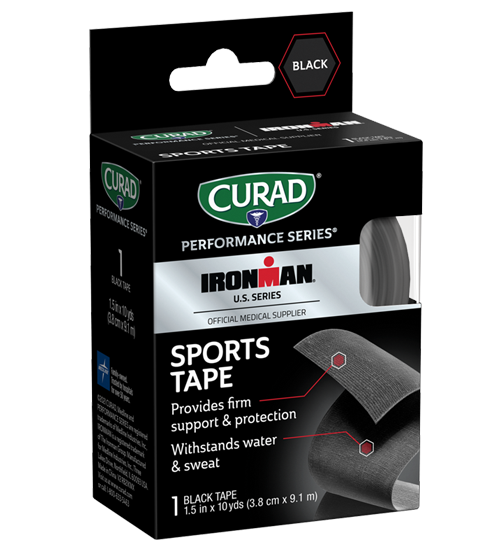 Image of CURAD Performance Series IRONMAN Sports Tape, Black View 1