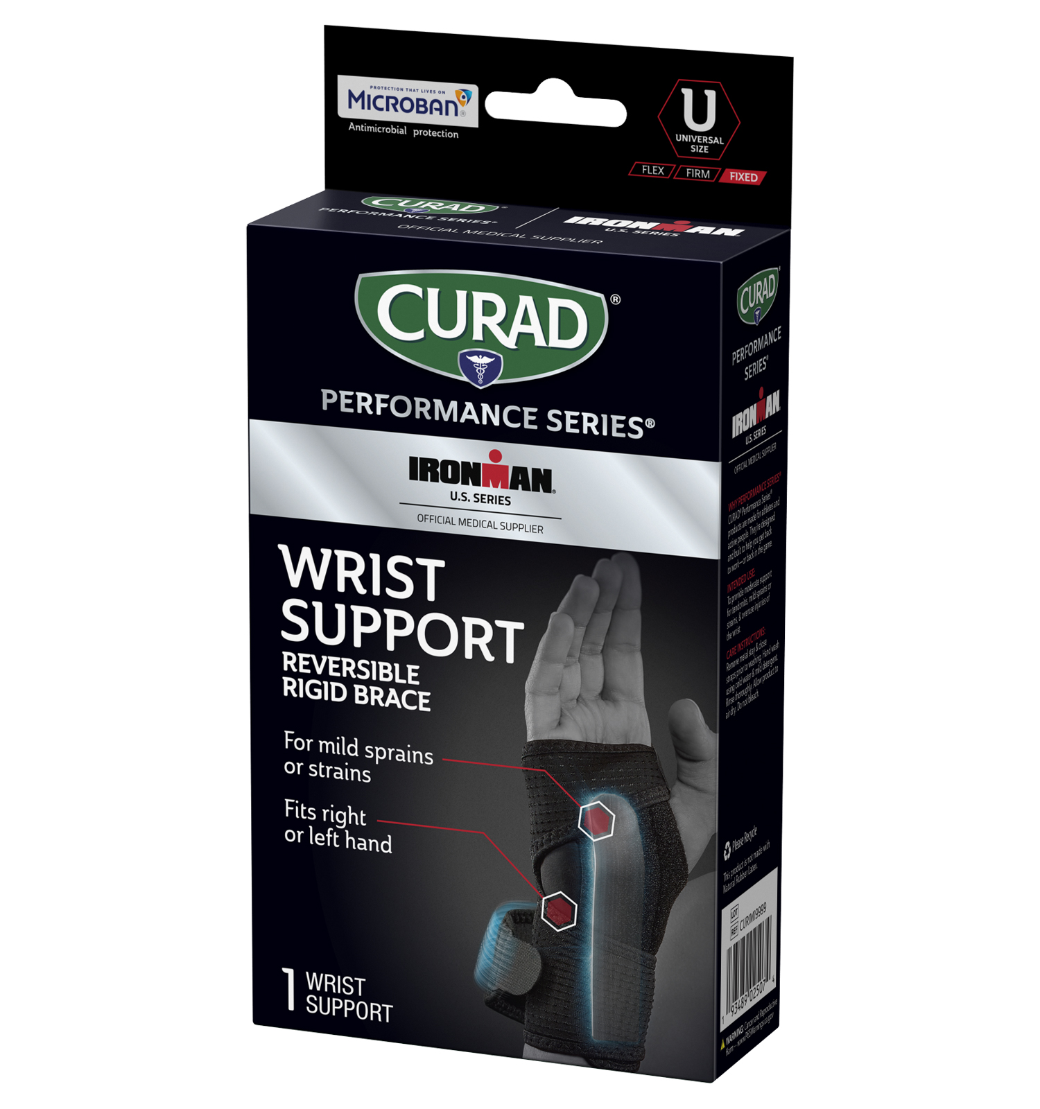 CURAD Performance Series IRONMAN Wrist Support, Reversible, Universal, 1  count