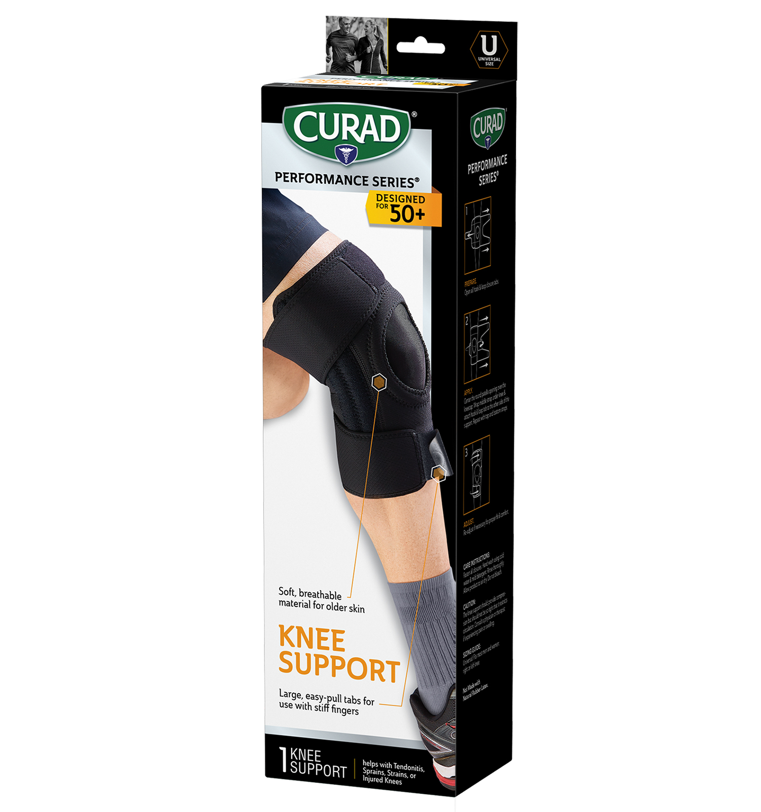 Performance Series Wrap Around Knee Support with Extended Grab