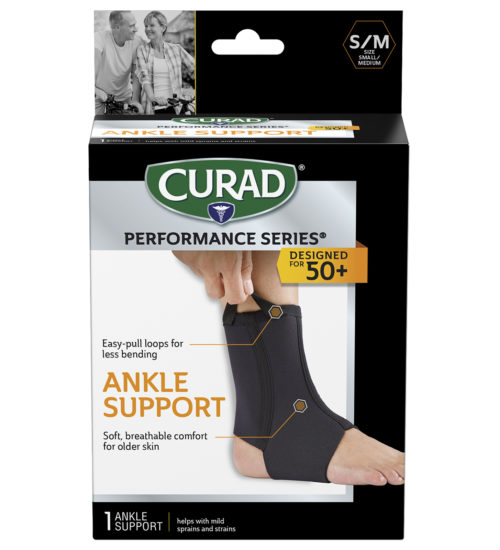 Performance Series Ankle Support with Finger Loops - Small/Medium Front