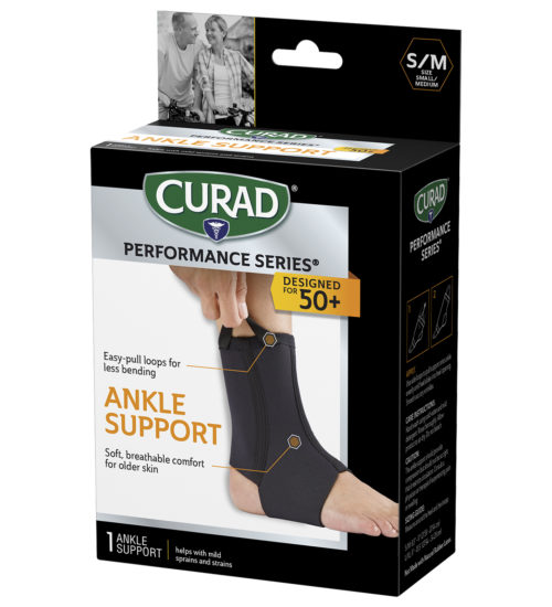Performance Series Ankle Support with Finger Loops - Small/Medium Left