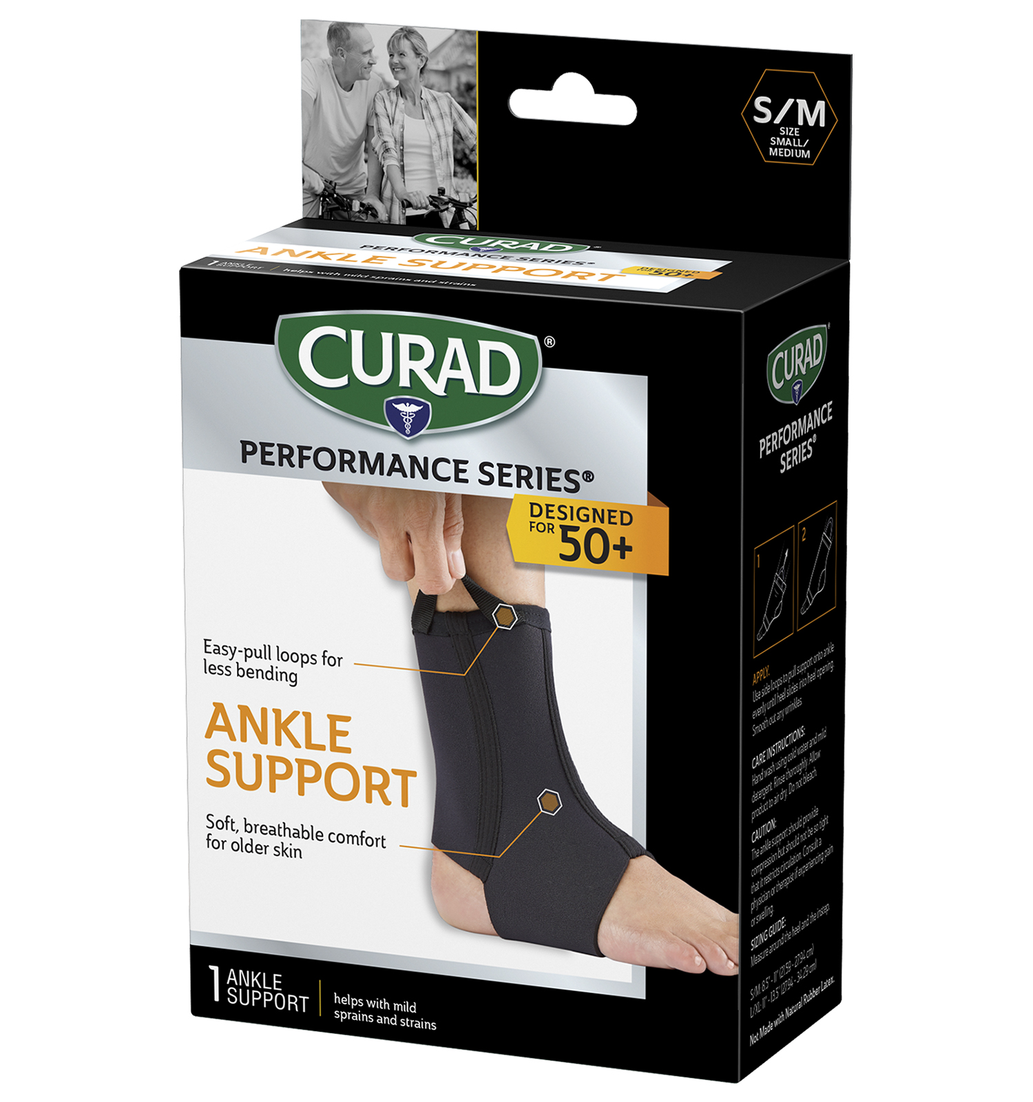 Performance Series Ankle Support with Finger Loops - Small/Medium