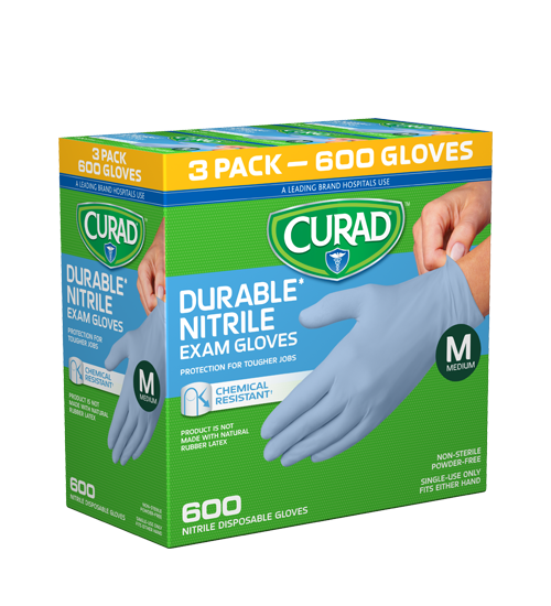 Image of Durable Nitrile Exam Gloves Medium 600 CT
