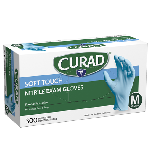 Curad Durable Nitrile Exam Gloves Medium 600 Count 