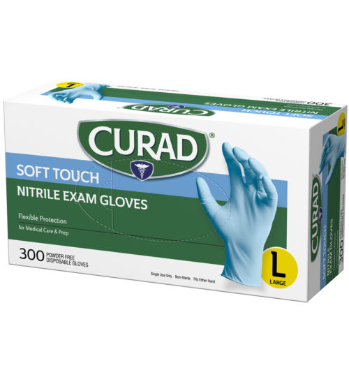 Soft Touch Nitrile Exam Gloves Large Left Angle