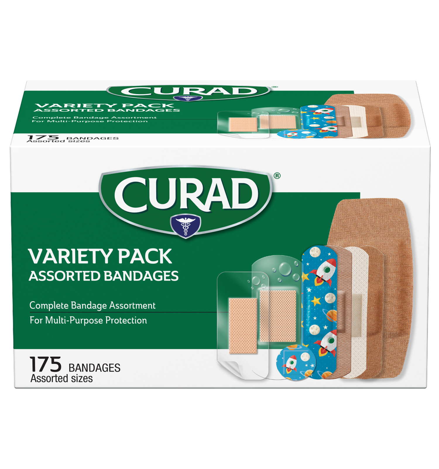 Family Variety Pack Bandages, Assorted Sizes, 175 count