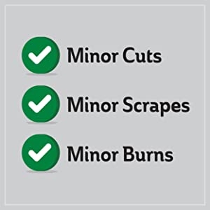 Minor Cuts Check Mark, Minor Scrapes Check Mark, Minor Burns Check Mark
